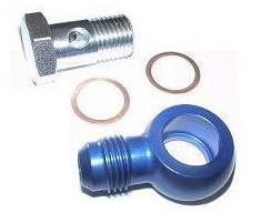 14mm To -6 AN Banjo Fitting Kit - Fitting, Bolt, Gaskets - Click Image to Close